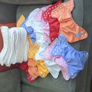 Newborn AlvaBaby cloth diapers with inserts